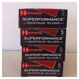HORNADY  12 GAUGE SLUG ** 2 3/4" 300 gr Monoflex ** lot of 4 boxes