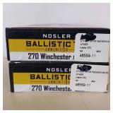 NOSLER Ballistic ammunition ** 270 WINCHESTER ** lot of 2 boxes