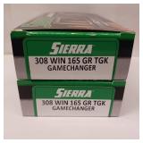 SIERRA ** 308 WIN 165 GR TGK **  "Gamechanger" ** lot of 2 boxes