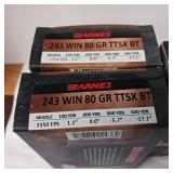 BARNES ** 243 WIN 80 gr TTSX ** BT ** LOT OF 3 boxes