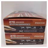 FIOCCHI  270 WINCHESTER HYPERFORMANCE ** 130 GR.  LOT OF 2 BOXES
