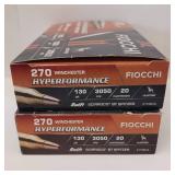 FIOCCHI  270 WINCHESTER HYPERFORMANCE ** 130 GR.  LOT OF 2 BOXES