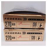 FEDERAL PREMIUM 270 WIN 136 gr ** lot of 2 boxes