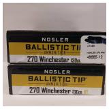 NOSLER ** BALLISTIC TIP 270 WINCHESTER 130 GR ** BT :: Lot of 2 boxes