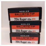 204 RUGER 40 gr ** VARMINT AMMUNITION ** lot of 3 boxes