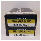 NOSLER BALLISTIC TIP ** 300 BLACK 125 gr BT ** lot of 2 boxes