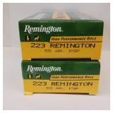 223 REMINGTON ** HIGH PERFORMANCE RIFLE ** psp ** 55 gr ** LOT OF 2 BOXES