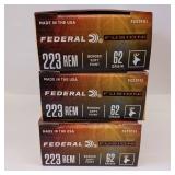 FEDERAL 223 REM ** FUSION - MADE IN USA - Soft Rounded point ** 62 gr ** lot of 3 boxes