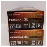 FEDERAL FUSION 223 REM  ** 62 gr ** LOT OF 2 BOXES