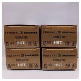 FEDERAL PERSONAL DEFENSE 45 AUTO ** HST 230 gr ** jacketed hollow point ** 4 box lot