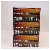 FEDERAL 223 REM ** FUSION - MADE IN USA - Soft Rounded point ** 62 gr ** lot of 3 boxes