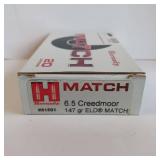 20 rounds 6.5 creedmoor Hornady 147 gr eld match