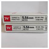5.56X45 WINCHESTER USA 55 GRAIN FMJ M193 (40 ROUNDS)