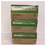 Remington - Golden Saber - HPJ - .45 Auto - 230GR - Brass Jacketed Hollow Pt. GS45APB - 75 total rounds