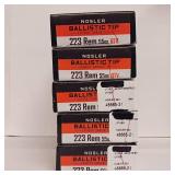 223 REM - 55GR- BTV - Ballistic Tip - Varmint - NOSLER Ammunition - 5 boxes - 100rounds
