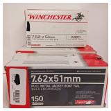 100 rounds total - 7.62x51mm (308 WIN) - AGUILA - Winchester - 5 box lot