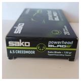 6.5 Creedmore - Sako Blade - 120GR - Lead-free Hunting Ammunition - 20 rounds