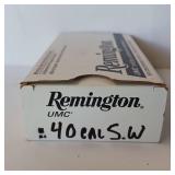 Remington - UMC - 40 cal S&W -Centerfire Pistol & Revolver - 50 cartridges