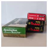 223 ammo - Remington - Federal - TulAmmo - 50GR - 62GR - 55GR FMJ