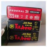 223 ammo - Remington - Federal - TulAmmo - 50GR - 62GR - 55GR FMJ