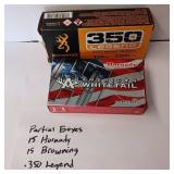 350 LEGEND - 170gr SP - FMJ - 124GR - (partial boxes) 30 rounds total - Browning - Hornady Ammunition