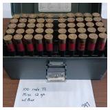 100 rounds total - 12Ga. Shells with 100count Shotshell Storage box
