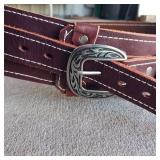 Beautifully Hand Crafted Holster and Belt by Wayne West  - notice the detail