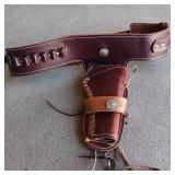 Beautifully Hand Crafted Holster and Belt by Wayne West  - notice the detail