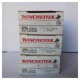 25 AUTO - 50 GR - Winchester Ammo - FMJ - 3 boxes - Target Ammo