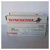 25 AUTO - 50 GR - Winchester Ammo - FMJ - 3 boxes - Target Ammo