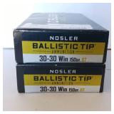 NOSLER - 30-30 Win - 150Gr. BT - Ammunition - 2 boxes Ammo