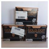 40 S&W - 3 Boxes AMMO - Gold Dot - Personal Protection - 180Gr **60 rounds total**