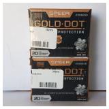 40 S&W - 2 Boxes AMMO - Gold Dot - Personal Protection - 180Gr **40 rounds total**