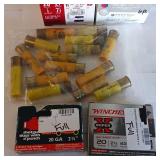 Shot Gun Ammunition - Partial Boxes (124 rounds total) - Mixed 20Gauge Shells - Winchester - Remington - Federal +