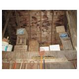 Collection of vintage wooden crates...