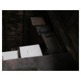 Collection of vintage wooden crates...