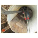 Ice fishing rods, scoop and other a...