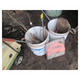 Ice fishing rods, scoop and other a...