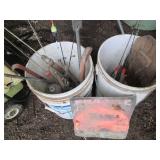 Ice fishing rods, scoop and other a...