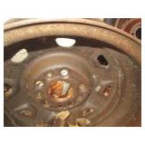 Pair of mismatched steel trailer ti...