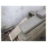 Pile of assorted cinder block paver...