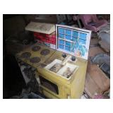 Content of toy shed including a var...