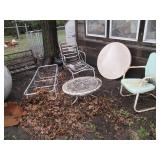 Outdoor furniture lot including met...