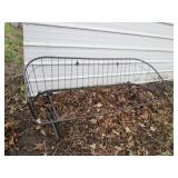 Long Metal framed outdoor park benc...