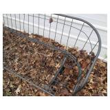 Long Metal framed outdoor park benc...