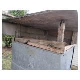 Outdoor thermometer and giant wood/...