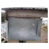 Outdoor thermometer and giant wood/...