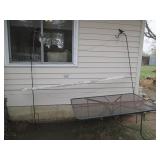 Metal outdoor patio table plus (2) ...