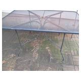 Metal outdoor patio table plus (2) ...