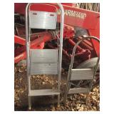 Pair of metal step stools...